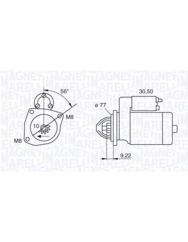 Motor de arranque Magneti Marelli 063187001010 - Motor de arranque