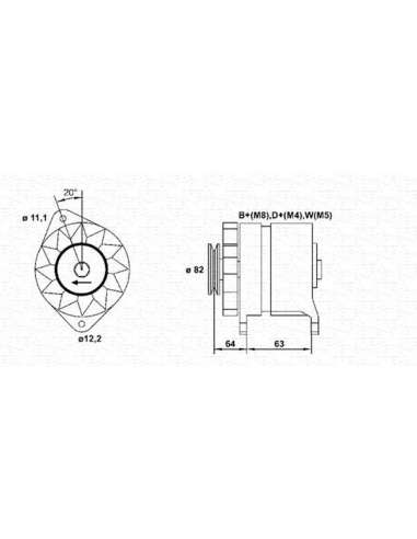 Alternador Magneti Marelli 943357801010 - Alternador reconstruido (Antigua re ferencia 943357801010)