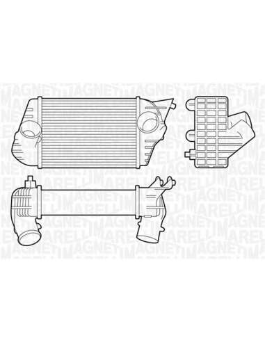 Radiador de aire de admisión Magneti Marelli 351319201430 - Intercooler