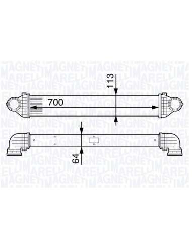 Radiador de aire de admisión Magneti Marelli 351319201970 - Intercooler