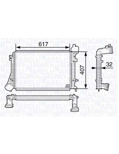 Radiador de aire de admisión Magneti Marelli 351319202000 - Intercooler