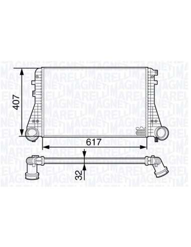 Radiador de aire de admisión Magneti Marelli 351319202020 - Intercooler
