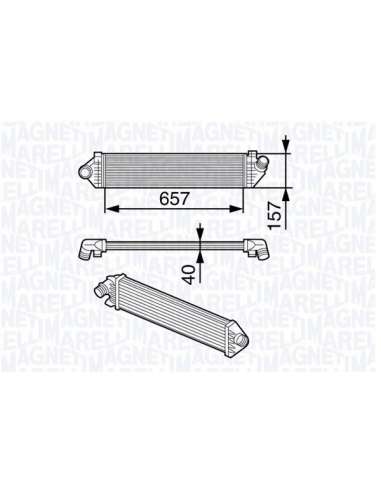 Radiador de aire de admisión Magneti Marelli 351319202050 - Intercooler