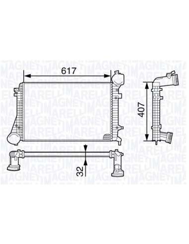 Radiador de aire de admisión Magneti Marelli 351319202080 - Intercooler