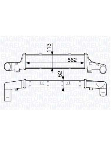 Radiador de aire de admisión Magneti Marelli 351319202180 - Intercooler