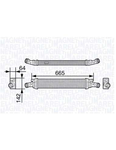 Radiador de aire de admisión Magneti Marelli 351319202260 - Intercooler