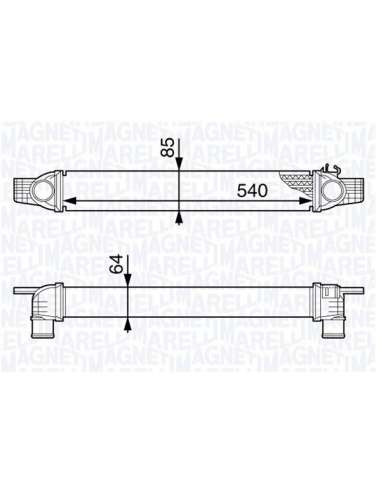 Radiador de aire de admisión Magneti Marelli 351319202270 - Intercooler