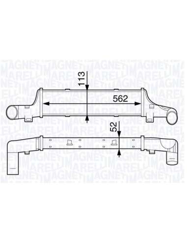 Radiador de aire de admisión Magneti Marelli 351319202500 - Intercooler