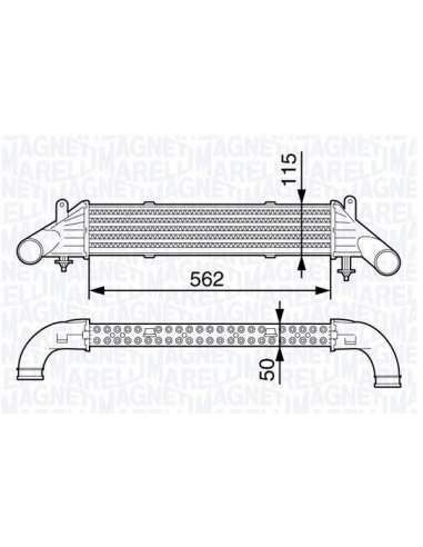 Radiador de aire de admisión Magneti Marelli 351319202570 - Intercooler