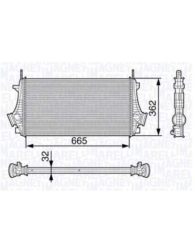 Radiador de aire de admisión Magneti Marelli 351319202730 - Intercooler
