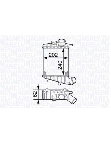 Radiador de aire de admisión Magneti Marelli 351319202750 - Intercooler