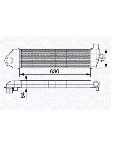Radiador de aire de admisión Magneti Marelli 351319202820 - Intercooler