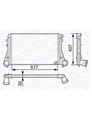 Radiador de aire de admisión Magneti Marelli 351319202830 - Intercooler