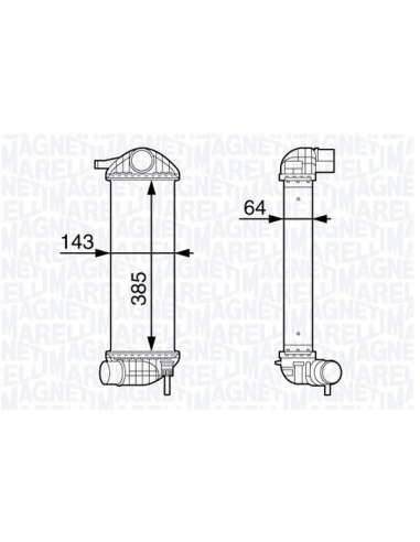Radiador de aire de admisión Magneti Marelli 351319202930 - Intercooler