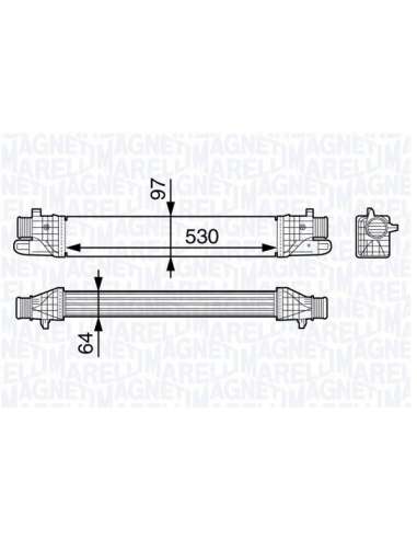Radiador de aire de admisión Magneti Marelli 351319202960 - Intercooler