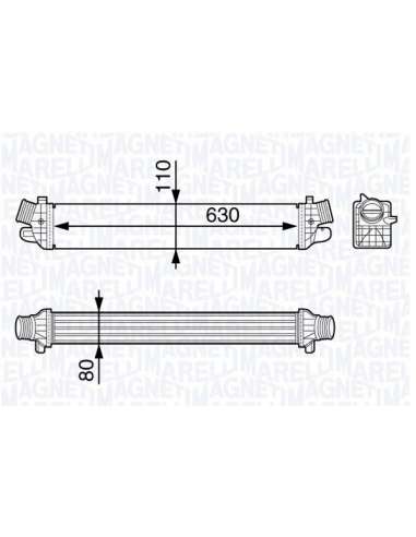 Radiador de aire de admisión Magneti Marelli 351319202970 - Intercooler