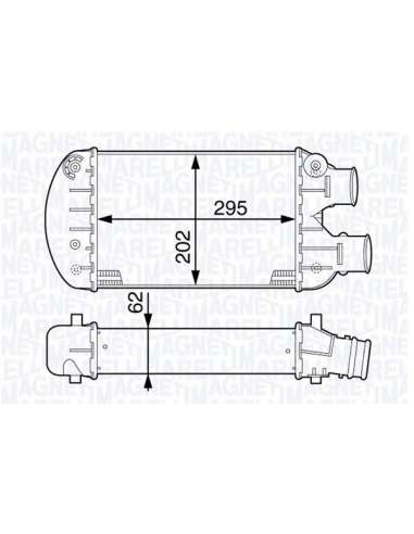 Radiador de aire de admisión Magneti Marelli 351319203310 - Intercooler