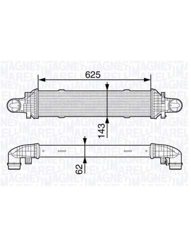Radiador de aire de admisión Magneti Marelli 351319203350 - Intercooler