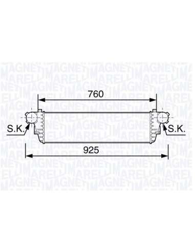 Radiador de aire de admisión Magneti Marelli 351319203480 - Intercooler