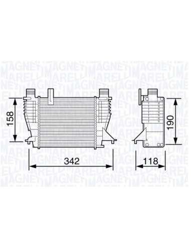 Radiador de aire de admisión Magneti Marelli 351319203560 - Intercooler