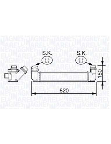 Radiador de aire de admisión Magneti Marelli 351319203590 - Intercooler