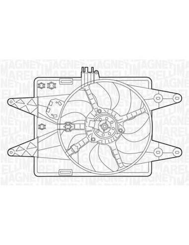 Ventilador, refrigeración del motor Magneti Marelli 069422040010 - Electroventilador del radiador