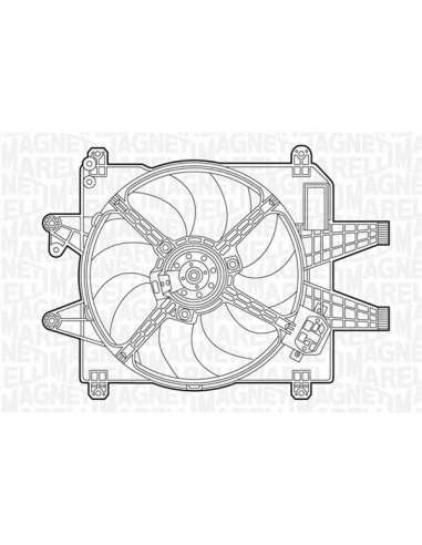 Ventilador, refrigeración del motor Magneti Marelli 069422237010 - Electroventilador del radiador