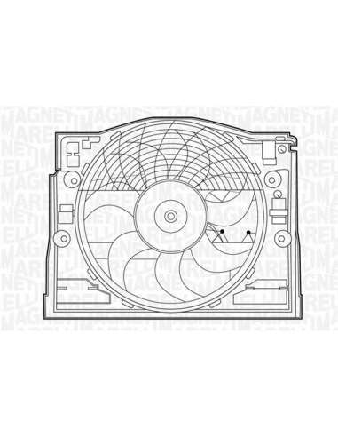 Ventilador, refrigeración del motor Magneti Marelli 069422273010 - Electroventilador del radiador