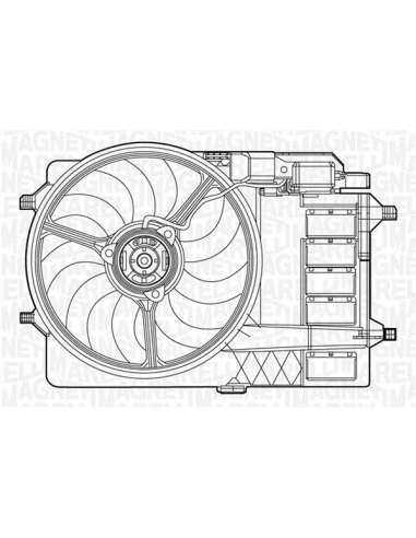 Ventilador, refrigeración del motor Magneti Marelli 069422279010 - Electroventilador del radiador