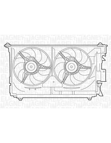 Ventilador, refrigeración del motor Magneti Marelli 069422284010 - Electroventilador del radiador