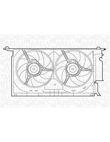 Ventilador, refrigeración del motor Magneti Marelli 069422285010 - Electroventilador del radiador