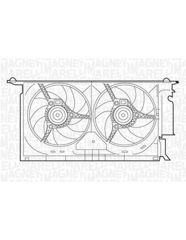 Ventilador, refrigeración del motor Magneti Marelli 069422286010 - Electroventilador del radiador