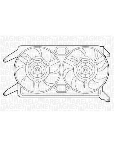 Ventilador, refrigeración del motor Magneti Marelli 069422298010 - Electroventilador del radiador
