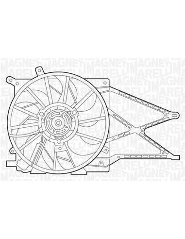 Ventilador, refrigeración del motor Magneti Marelli 069422332010 - Electroventilador del radiador