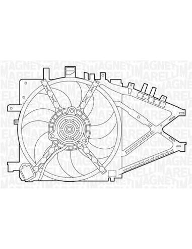 Ventilador, refrigeración del motor Magneti Marelli 069422338010 - Electroventilador del radiador