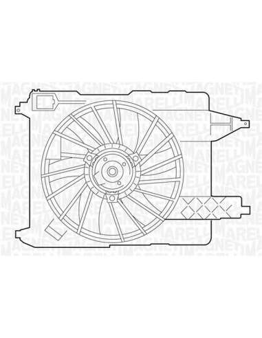 Ventilador, refrigeración del motor Magneti Marelli 069422355010 - Electroventilador del radiador