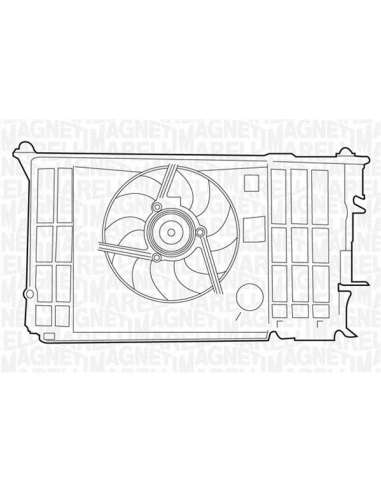 Ventilador, refrigeración del motor Magneti Marelli 069422373010 - Electroventilador radiador