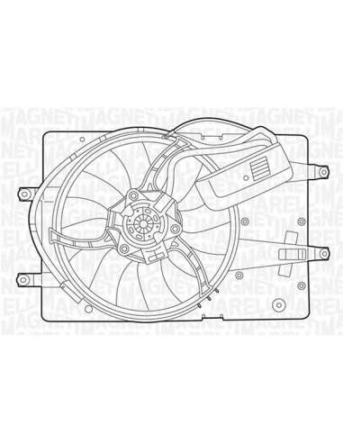 Ventilador, refrigeración del motor Magneti Marelli 069422393010 - Electroventilador del radiador