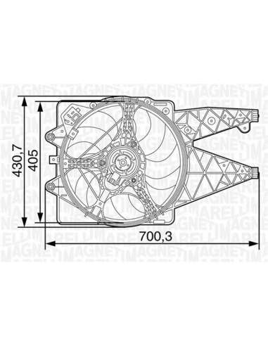 Ventilador, refrigeración del motor Magneti Marelli 069422446010 - Electroventilador del radiador