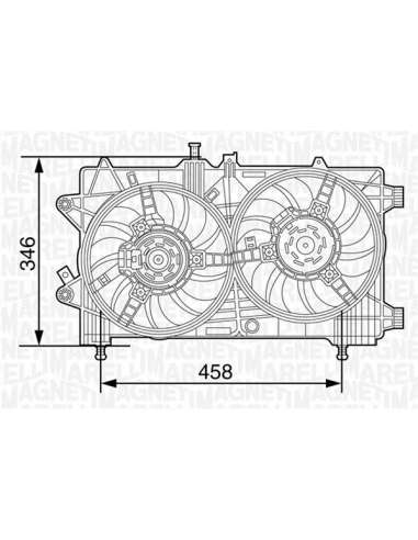 Ventilador, refrigeración del motor Magneti Marelli 069422447010 - Electroventilador del radiador