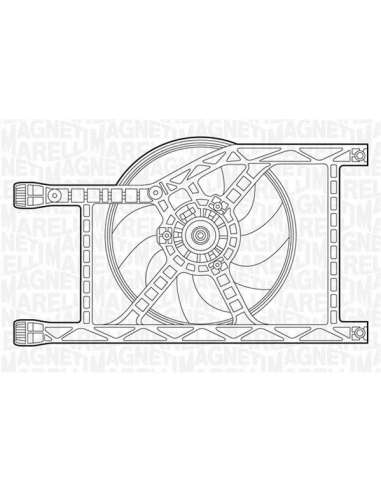Ventilador, refrigeración del motor Magneti Marelli 069422449010 - Electroventilador del radiador