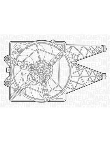 Ventilador, refrigeración del motor Magneti Marelli 069422452010 - Electroventilador del radiador