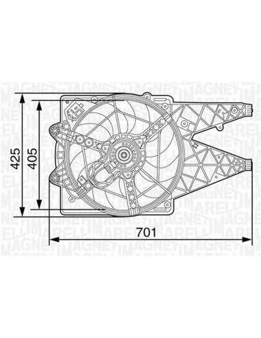 Ventilador, refrigeración del motor Magneti Marelli 069422454010 - Electroventilador del radiador