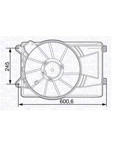 Ventilador, refrigeración del motor Magneti Marelli 069422473010 - Electroventilador radiador