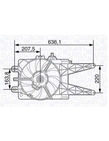 Ventilador, refrigeración del motor Magneti Marelli 069422478010 - Electroventilador radiador