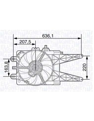 Ventilador, refrigeración del motor Magneti Marelli 069422479010 - Electroventilador radiador