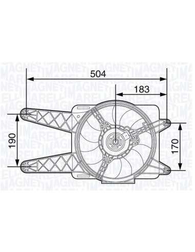 Ventilador, refrigeración del motor Magneti Marelli 069422480010 - Electroventilador radiador