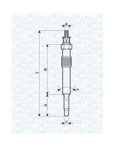 Bujía de precalentamiento Magneti Marelli 062900018304 - CALENTADOR MAGNETI MARELLI
