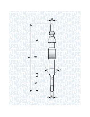 Bujía de precalentamiento Magneti Marelli 062900027304 - CALENTADOR MAGNETI MARELLI