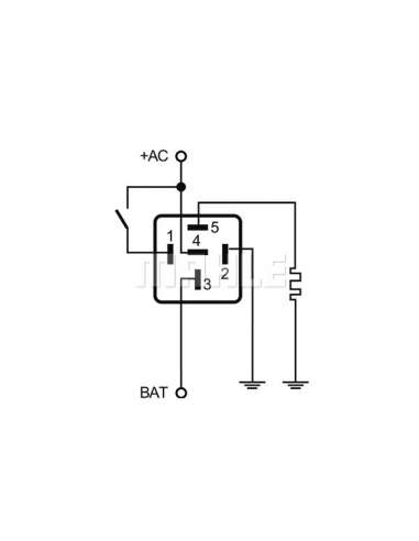 Relé, calefacción de luneta trasera Mahle MT 22 - Temporizador Nagares Lucas